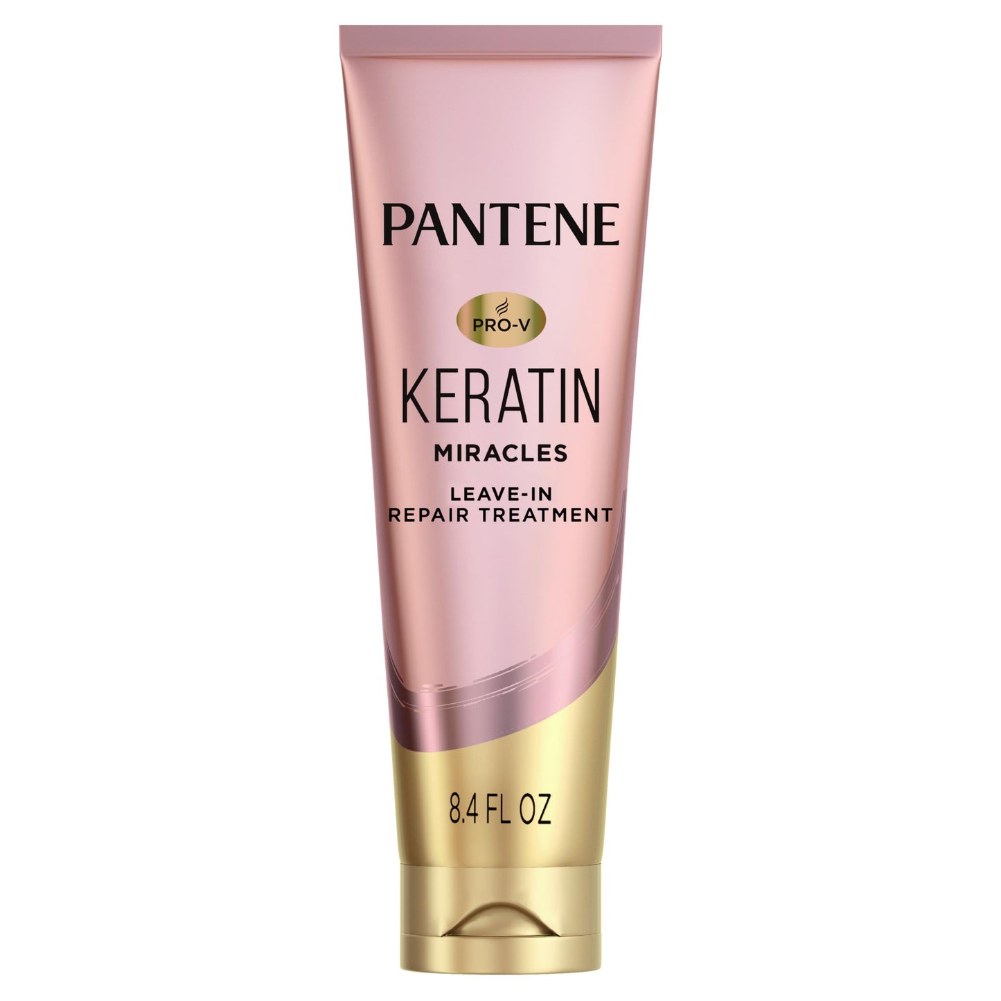 HotPantene Keratin Leave-In Conditioner with Argan Oil, Protein Treatment for Dry, Damaged & Color-Treated Hair, Repairs Split Ends & Protects from Damage, Formaldehyde-Free, 8.4 Fl Oz