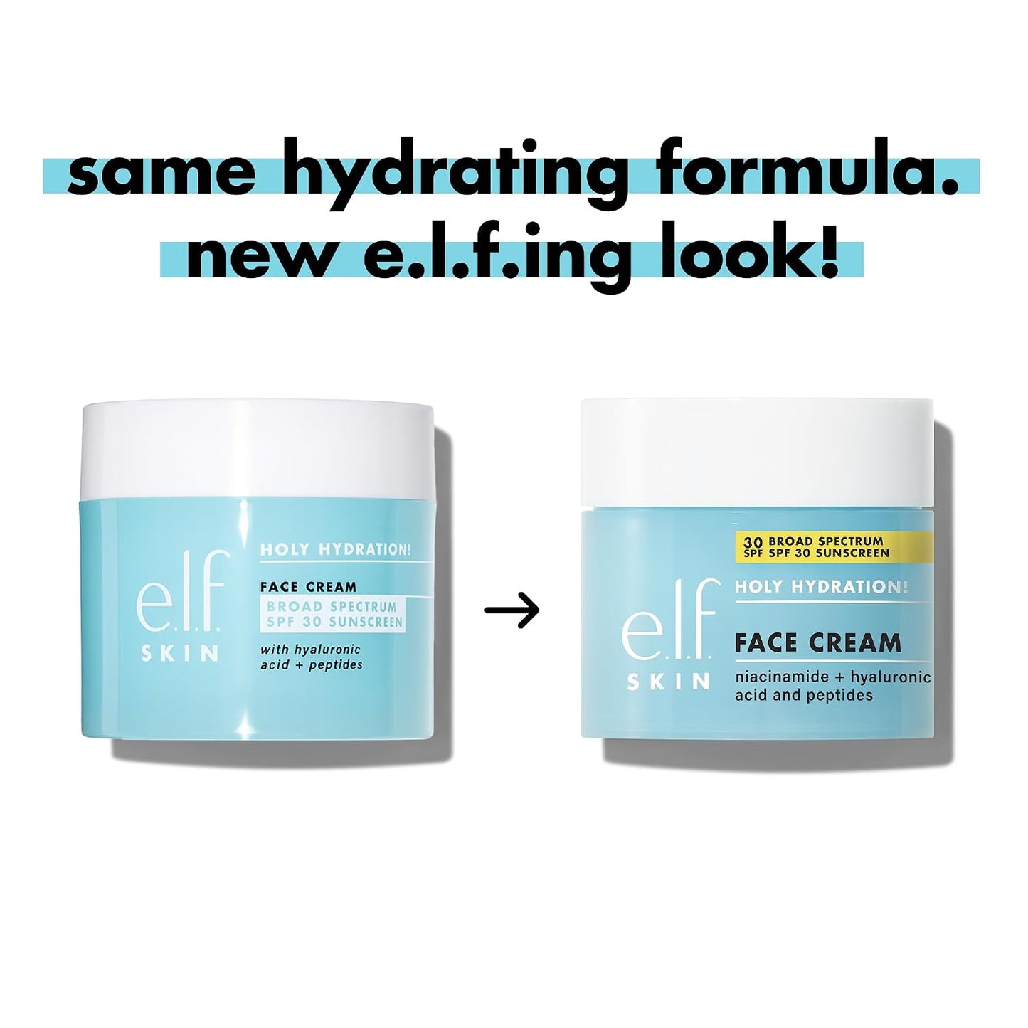 Hote.l.f. SKIN Holy Hydration! Face Cream Broad Spectrum SPF 30 Sunscreen Moisturizer, Made with Hyaluronic Acid, Niacinamide & Peptides, Lightweight Daily Protection, 1.7 oz