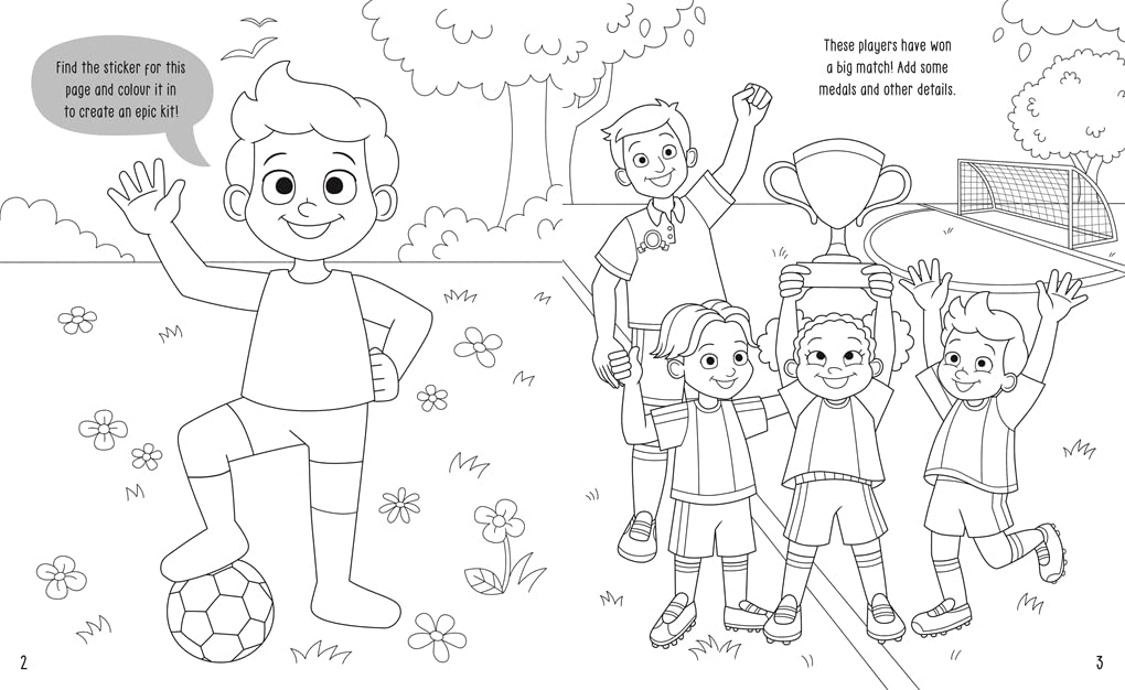 Hot Colour Your Own Stickers: Football