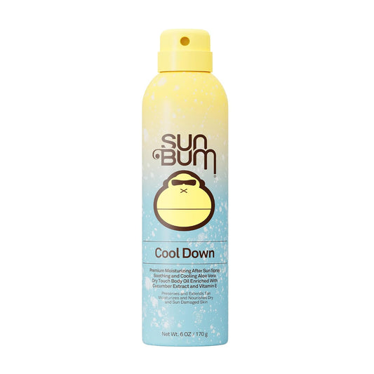 HotSun Bum Cool Down Aloe Vera Spray - Vegan After Sun Care to Soothe and Hydrate Sunburn - 6 oz