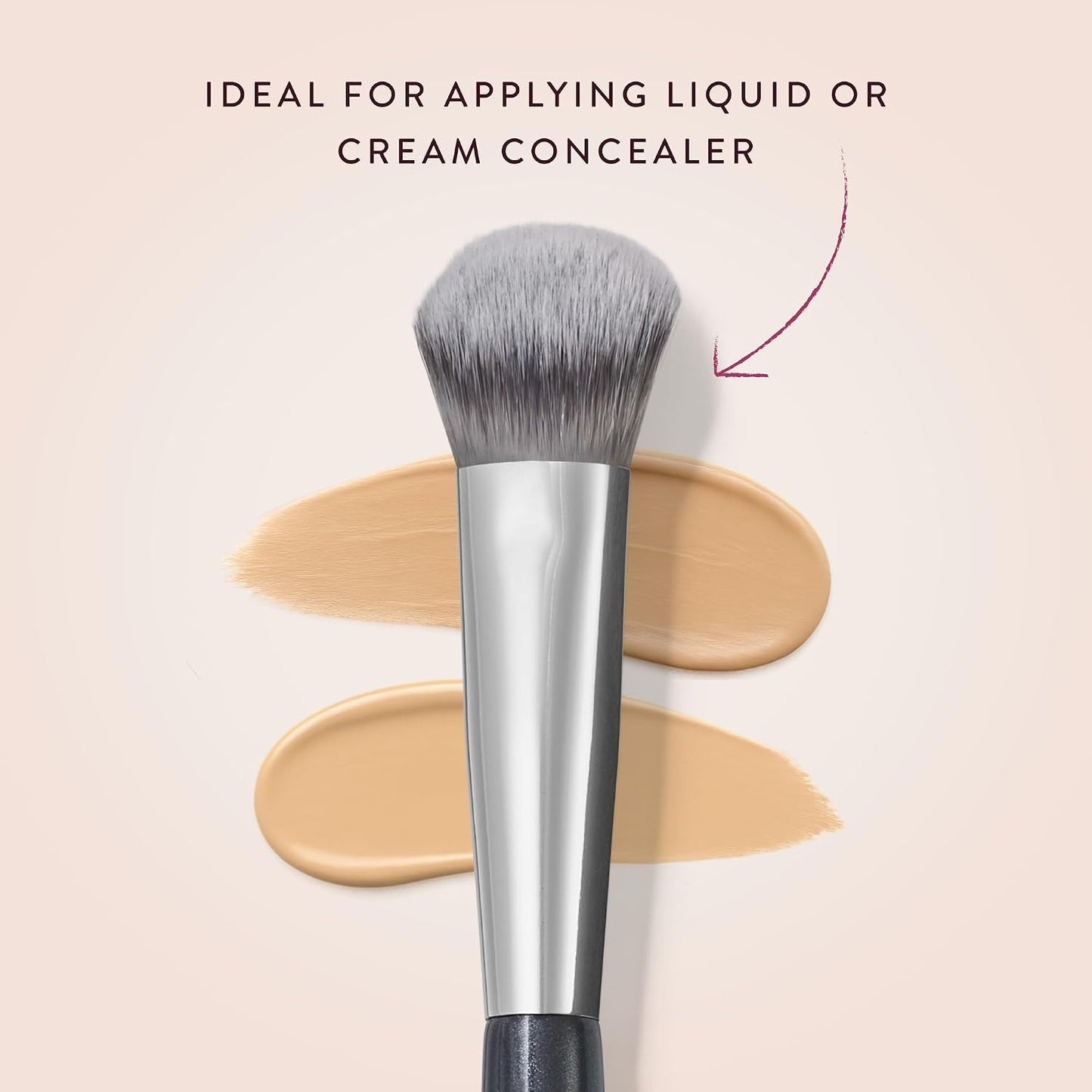 HotBK BEAUTY BRUSHES - ANGIE HOT & FLASHY A506 CONCEALER - Viral "Kitten Paw" Face Brush - Under-Eye Concealing and Contouring - Makeup Brushes