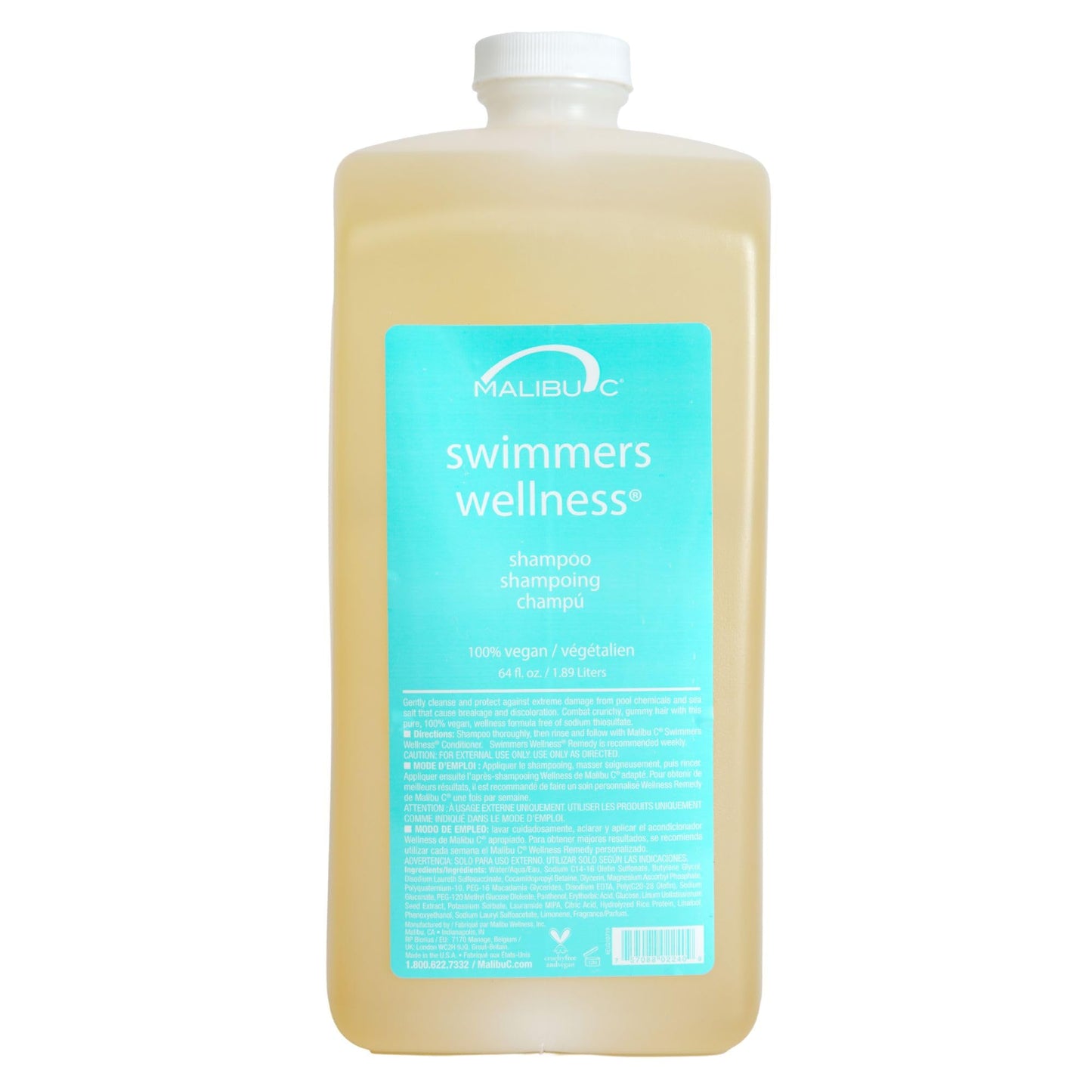 HotMalibu C Swimmers Wellness Clarifying Shampoo for Chlorine & Hair Build Up - Adults & Kids Swim Shampoo to Help Protect Against Pool Element Damage, Retain Moisture, Restore Shine & Texture (9 oz)