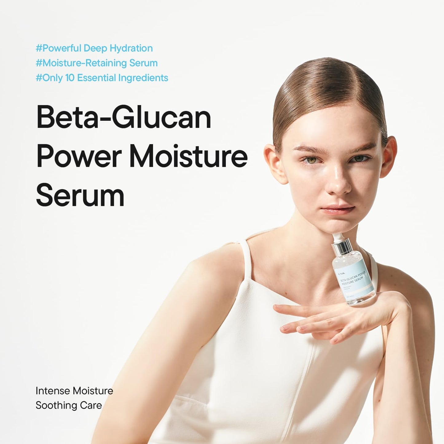 HotIUNIK Beta-Glucan Power Moisture Serum – Beta-Glucan & 7 Types of Peptides Deep Hydration Vegan Serum for Dry, Mature & Sensitive Skin, Korean Skincare, 50ml / 1.69 fl oz