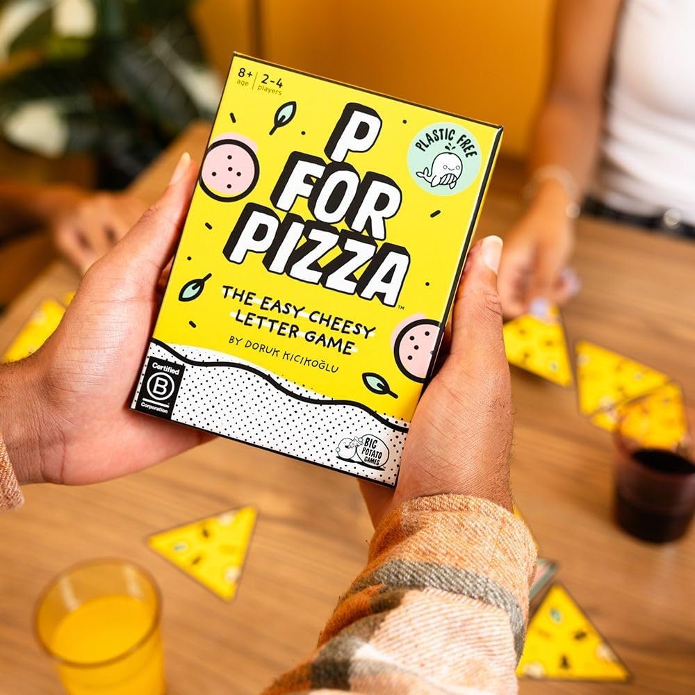 Hot Big Potato P for Pizza: Family Card Game | Great for Adults and Kids | Perfect Lightweight Travel Fun for Any Occasion | The Ultimate Travel Card Game