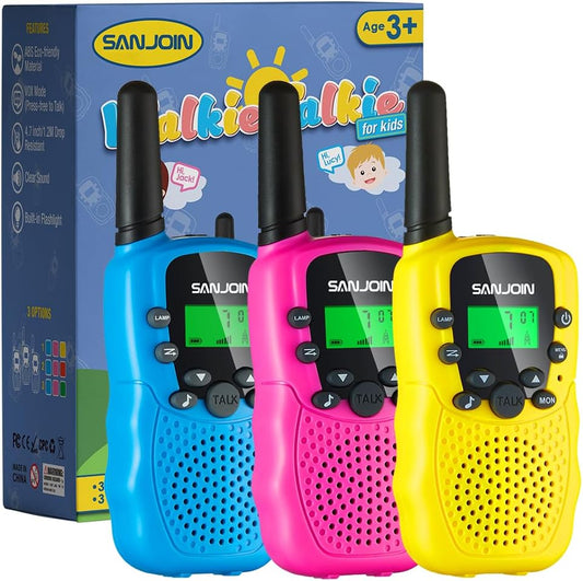 HotWalkie Talkies for Kids Games Outdoor Toys for 3-12 Year Old Boys Girls, 3 Miles Long Range Walkie Talkie to Camping Hiking, 4 Year Old Girl Birthday Gifts for 3 4 5 6 7 8 9 Year Old Boy Girl Gift