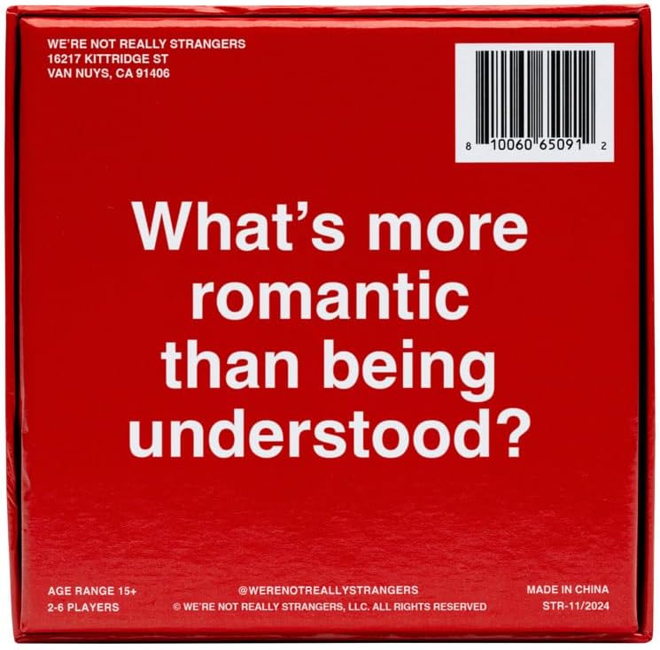 HotWE'RE NOT REALLY STRANGERS Couples Edition Card Game - 150 Conversation Cards for Couples - 2 Player Game for Memorable Date Nights & Game Nights, Ages 15+, 2 Players