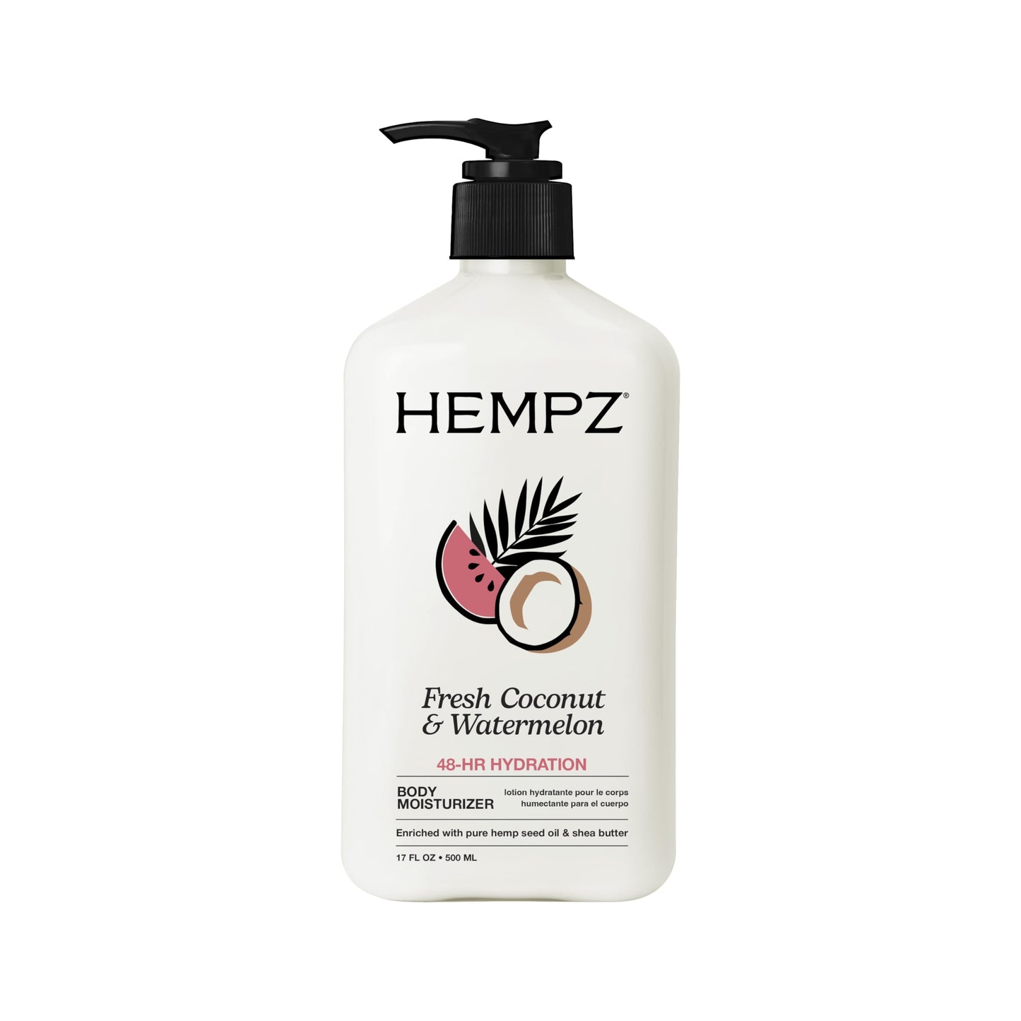 HotHempz Original, Natural Hemp Seed Oil Body Moisturizer with Shea Butter and Ginseng, Original Scent, Floral Banana, 17 Fl.Oz ( Packaging may vary )