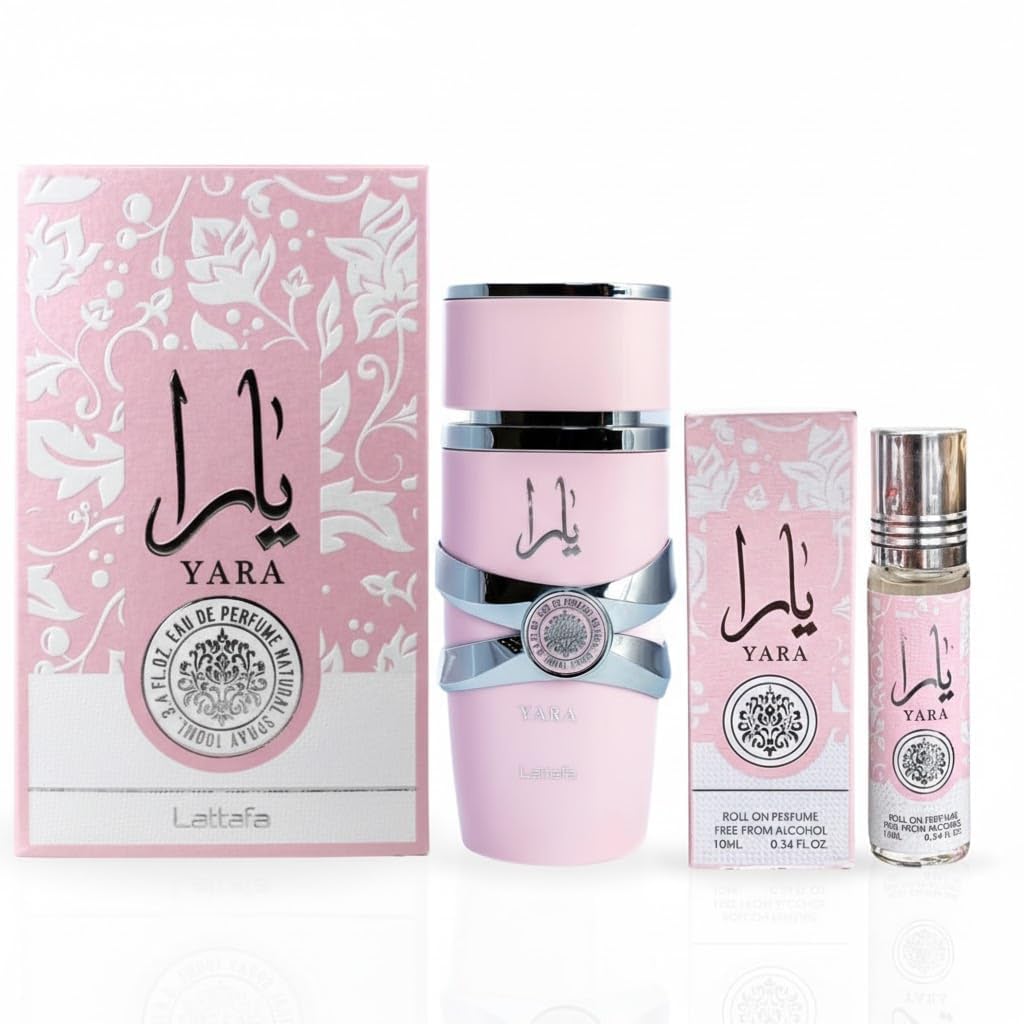 Hot Lattafa Yara 2-piece Fragrance Bundle for Women (3.4 Oz Eau de Parfum Spray + 0.34 Oz Concentrated Perfume Oil)