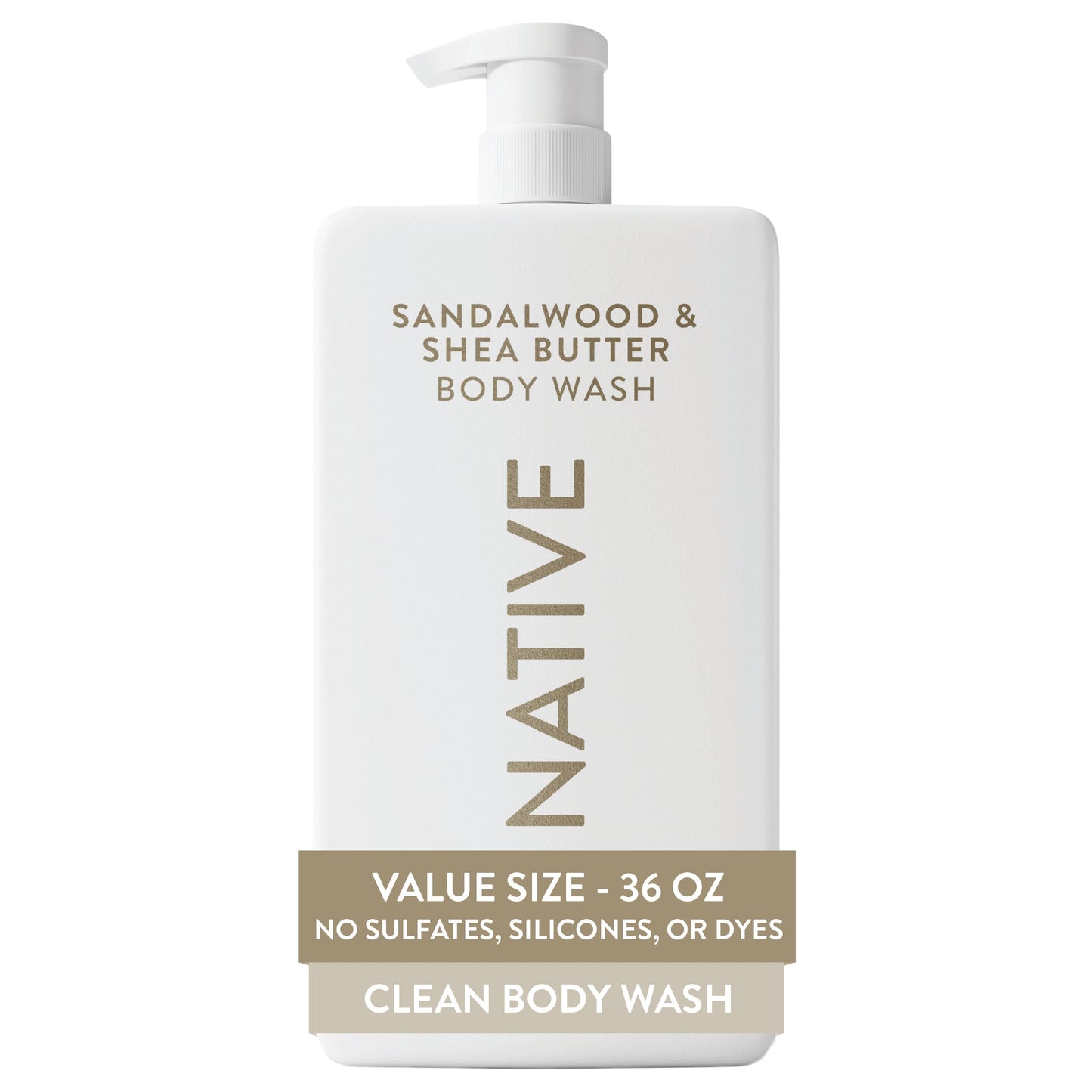 HotNative Body Wash for Women & Men, Sea Salt & Cedar, 36 oz Pump Bottle, Sulfate-Free & Gentle