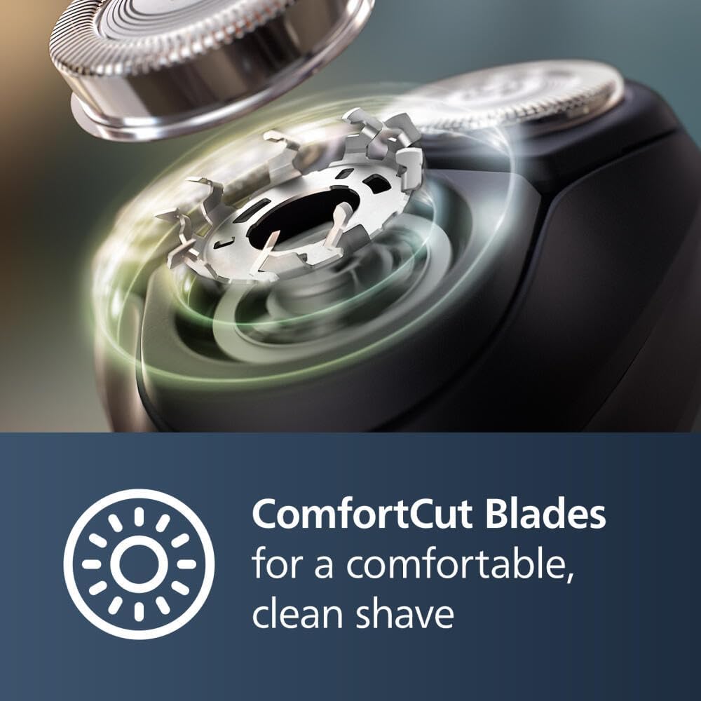 HotPhilips Norelco Shaver 3900 Series, Wet and Dry Electric Shaver, P-Cap, Travel Pouch, Charging Stand, Storm Blue, Model S3341/92