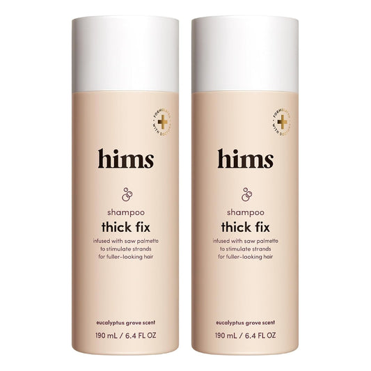 Hothims Thick Fix Shampoo - Saw Palmetto for Healthy Hair Growth & Thickening - Scalp Cleansing - Vegan, Sulfate-Free & Cruelty-Free - Eucalyptus Scent, 2 pack 6.4 fl oz