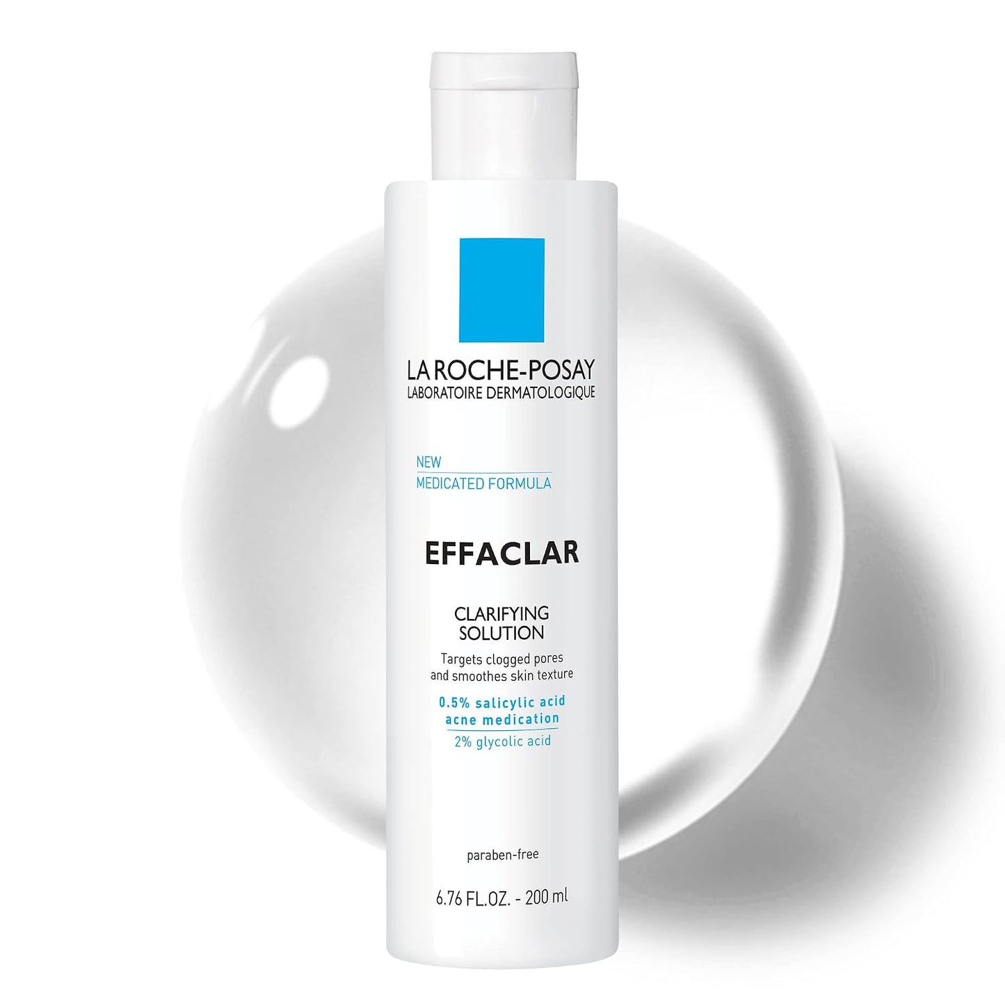 HotLa Roche-Posay Effaclar Clarifying Solution Acne Toner with Salicylic Acid and Glycolic Acid, Pore Refining Oily Skin Toner, Gentle Exfoliant to Unclog Pores and Remove Dead Skin Cells
