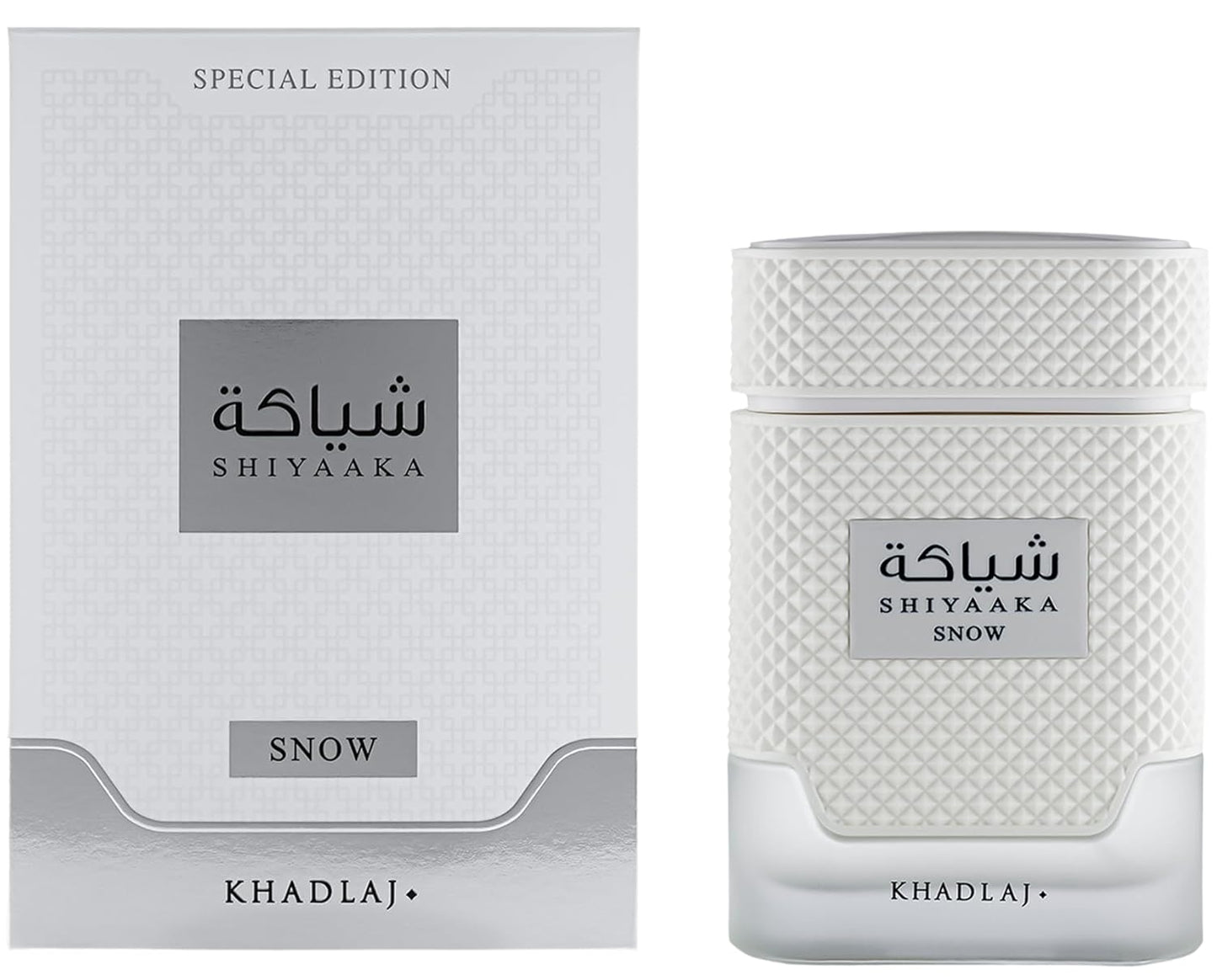 Hot Khadlaj Shiyaaka Snow – Citrusy, Woody, Spicy, Aromatic – Eau de Parfum Spray Long-Lasting Fragrance for Men, 3.4 Ounce / 100 ml