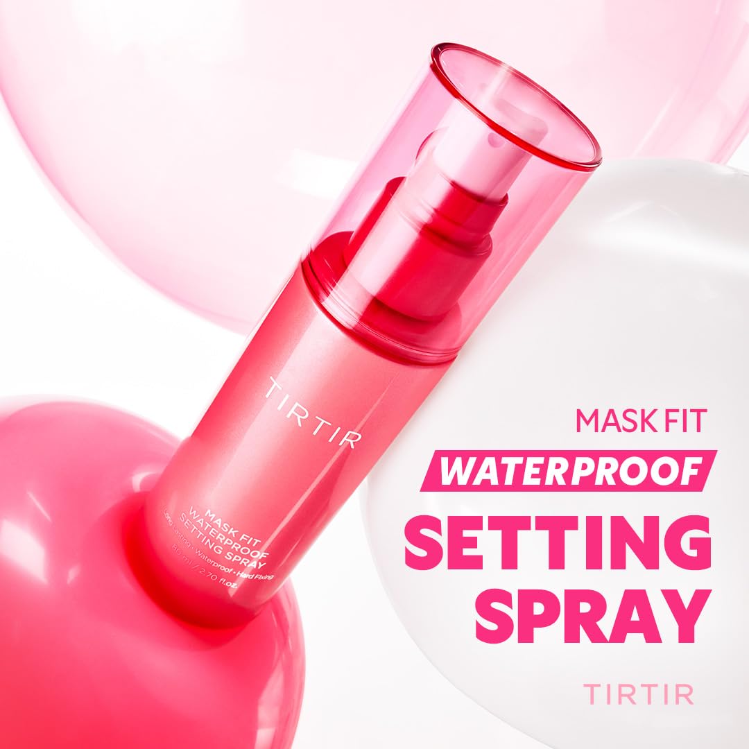 HotTIRTIR Waterproof Setting Spray – 24 Hour Long Lasting Fix, Sweatproof Water Resistant Makeup Finisher – Ethanol Free, Semi Matte Finish for Oily Skin – Korean Makeup Fixer