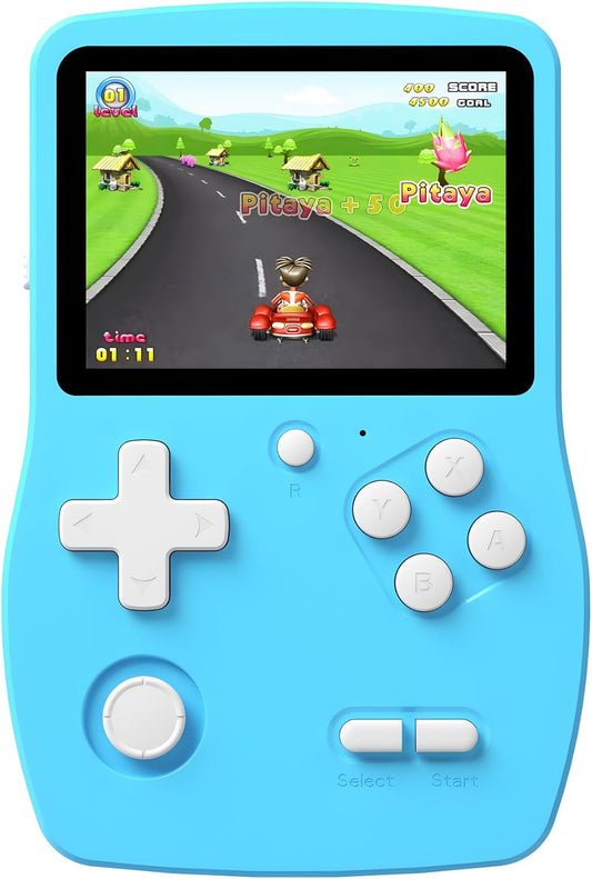 Hot 32 Bit Handheld Games for Kids Preloaded 139 Video Games, Portable Video Gaming Player with 3.0" IPS Screen and Rechargeable Battery, Mini Travel Games Electronic Gifts Toys for Boys Girls, Blue