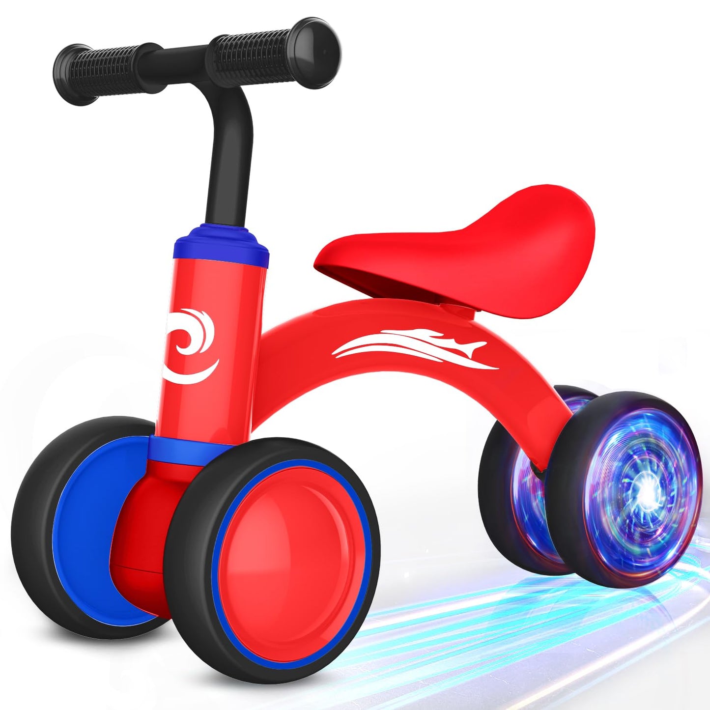 HotGamfeiny Colorful Lighting Baby Balance Bike Toys for 1 Year Old Boy Girl Gifts, 10-36 Month Toddler Balance Bike, No Pedal 4 Silence Wheels & Soft Seat First Riding on Toys, 1st Birthday Gifts