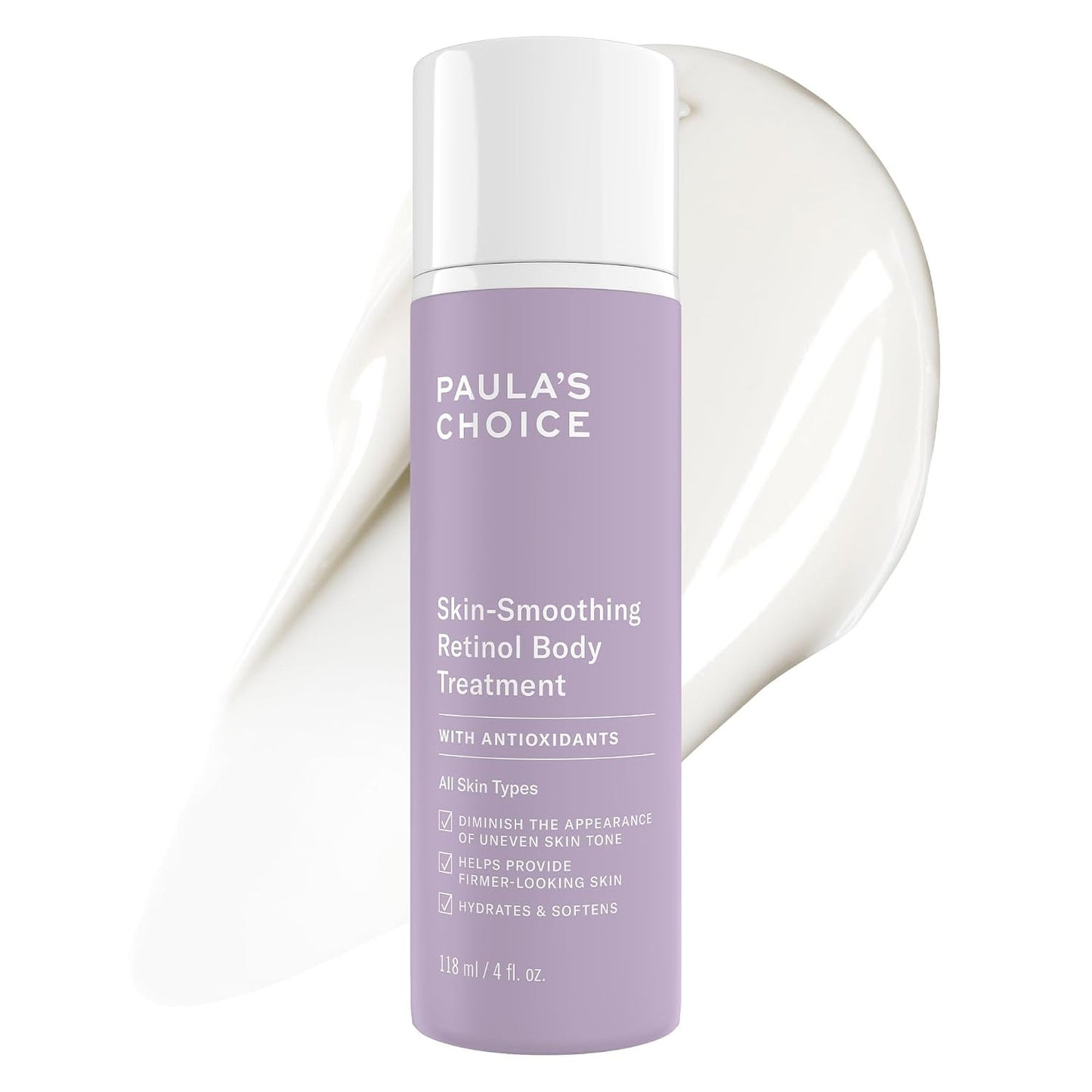 HotPaula's Choice Retinol Skin-Smoothing Body Lotion Treatment, Body Cream with Shea Butter, Vitamin C & E Lotion, All Skin Types, Anti-Aging Body Moisturizer, Reduce Dryness, Fragrance-Free, 4oz