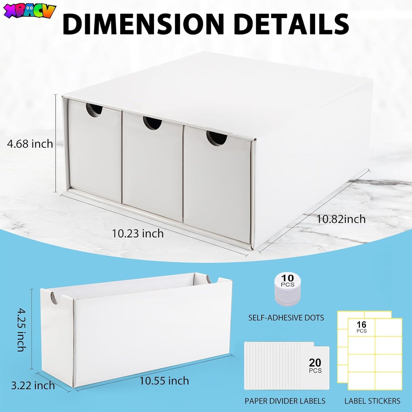 Hot Trading Card Storage Box, 9 Drawer Top Loaders Storage Box with 60 Card Dividers, Cardboard Trading Card Organizer for Collectible Cards Games,Card Box Fits For TCG,MTG,TCG and Basktaball Cards