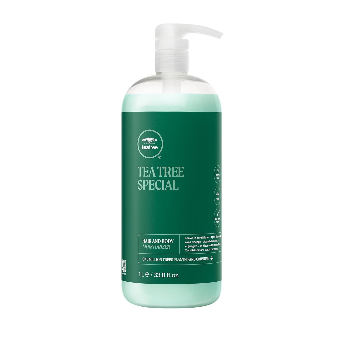 HotTea Tree Hair and Body Moisturizer Leave-In Conditioner, Body Lotion, After-Shave Cream, For All Hair + Skin Types