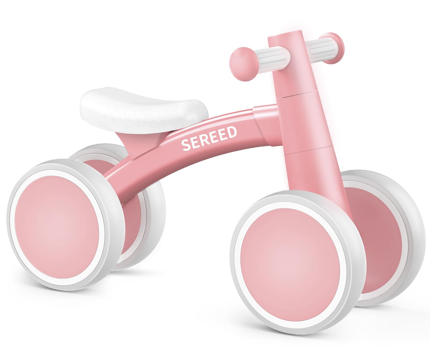 HotSEREED Baby Balance Bike for 1 Year Old Boys Girls 12-24 Month Toddler Balance Bike, 4 Wheels Toddler First Bike, First Birthday Gifts