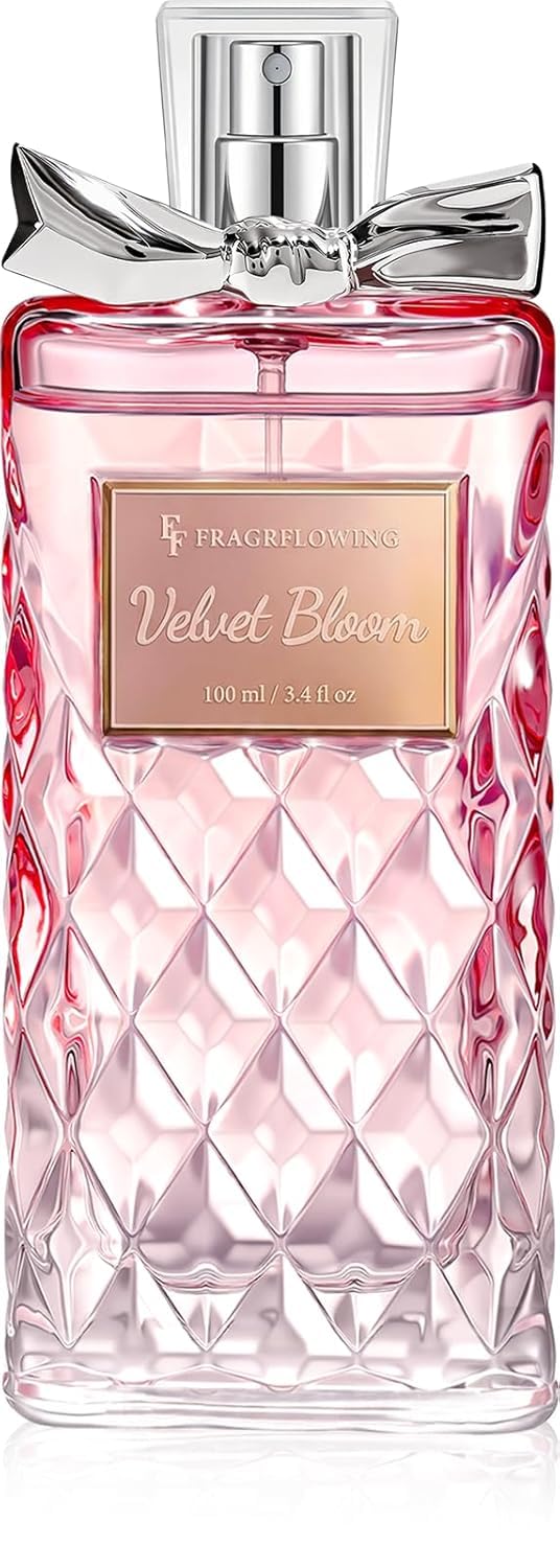 Hot Perfume for Women, Alcohol-Free Long Lasting Floral Fragrance, Light & Soft Scent with Rose, Jasmine & Peony, Peach, Patchouli & Musk Base, 100ml / 3.4 fl oz, Gift for Women & Moms (Velvet Bloom)