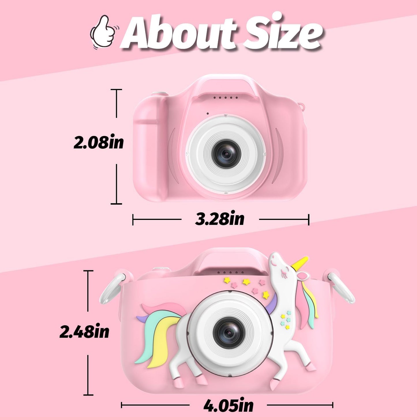 HotGoopow Kids Camera Toys for 3-8 Year Old Girls Boys,Children Digital Video Camcorder Camera with Cartoon Soft Cover, Best Chritmas Birthday Festival Gift for Kids