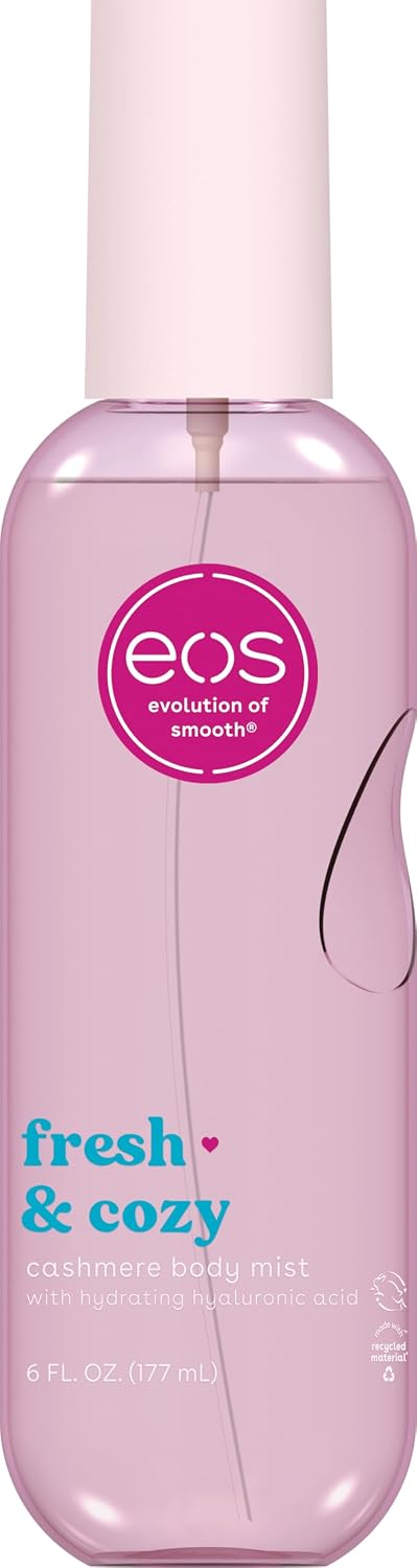 Hoteos Cashmere Body Mist, Fresh & Cozy, Body Spray for Women, Hair Mist, Moisturizing, Hyaluronic Acid, Glycerin, Vegan, Cruelty-free, 6 fl oz