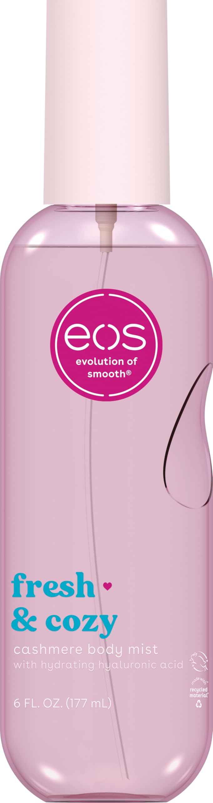 Hoteos Cashmere Body Mist, Fresh & Cozy, Body Spray for Women, Hair Mist, Moisturizing, Hyaluronic Acid, Glycerin, Vegan, Cruelty-free, 6 fl oz