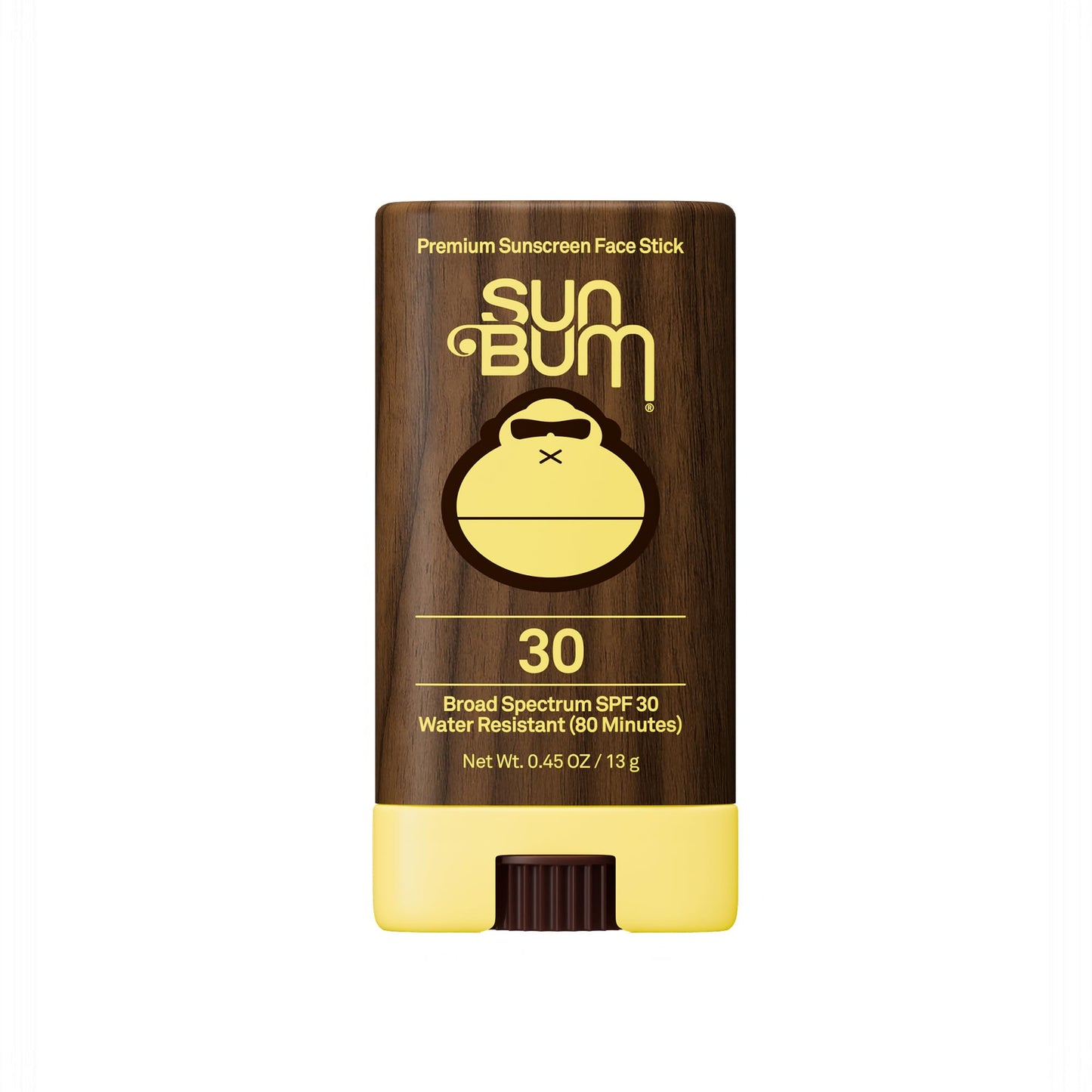 HotSun Bum Original SPF 30 Face Stick Sunscreen - Water-Resistant Broad Spectrum Facial Sunscreen with Vitamin E - Hawaii 104 Act Compliant (Without Octinoxate & Oxybenzone) - Travel Friendly - 0.45 oz
