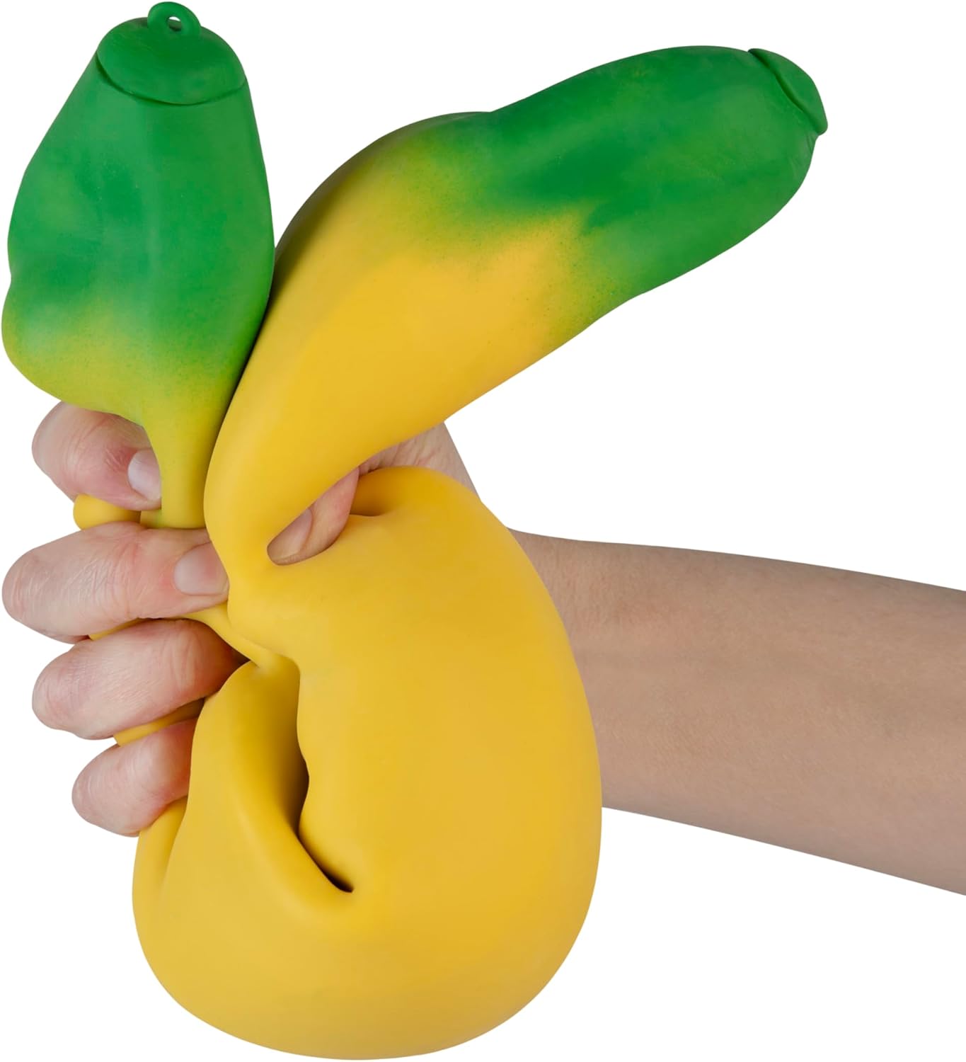 HotORB Easy Sqweezy Giant Stretchy Banana - Stretches Up to 6 Feet Long - Huge Jumbo Sized Squishy Fruit Toy, Perfect to Squeeze for Stress Relief - Fun Sensory / Fidget Novelty Toy for Kids and Adults