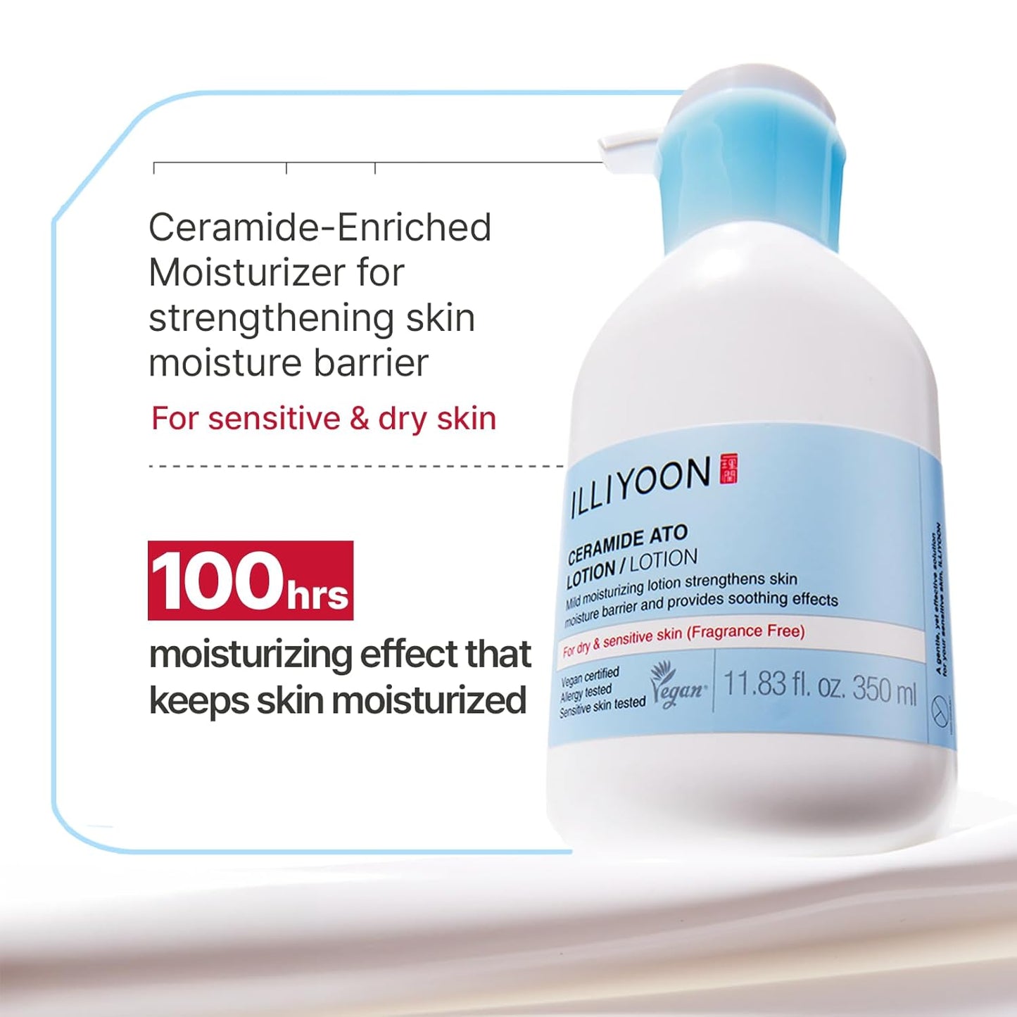 HotILLIYOON Ceramide Ato Lotion 528ml(17.85oz) | Daily Moisturizing Lotion for All Skin Types | Deep Moisturizing and Soothing Effect | Korean Skin Care