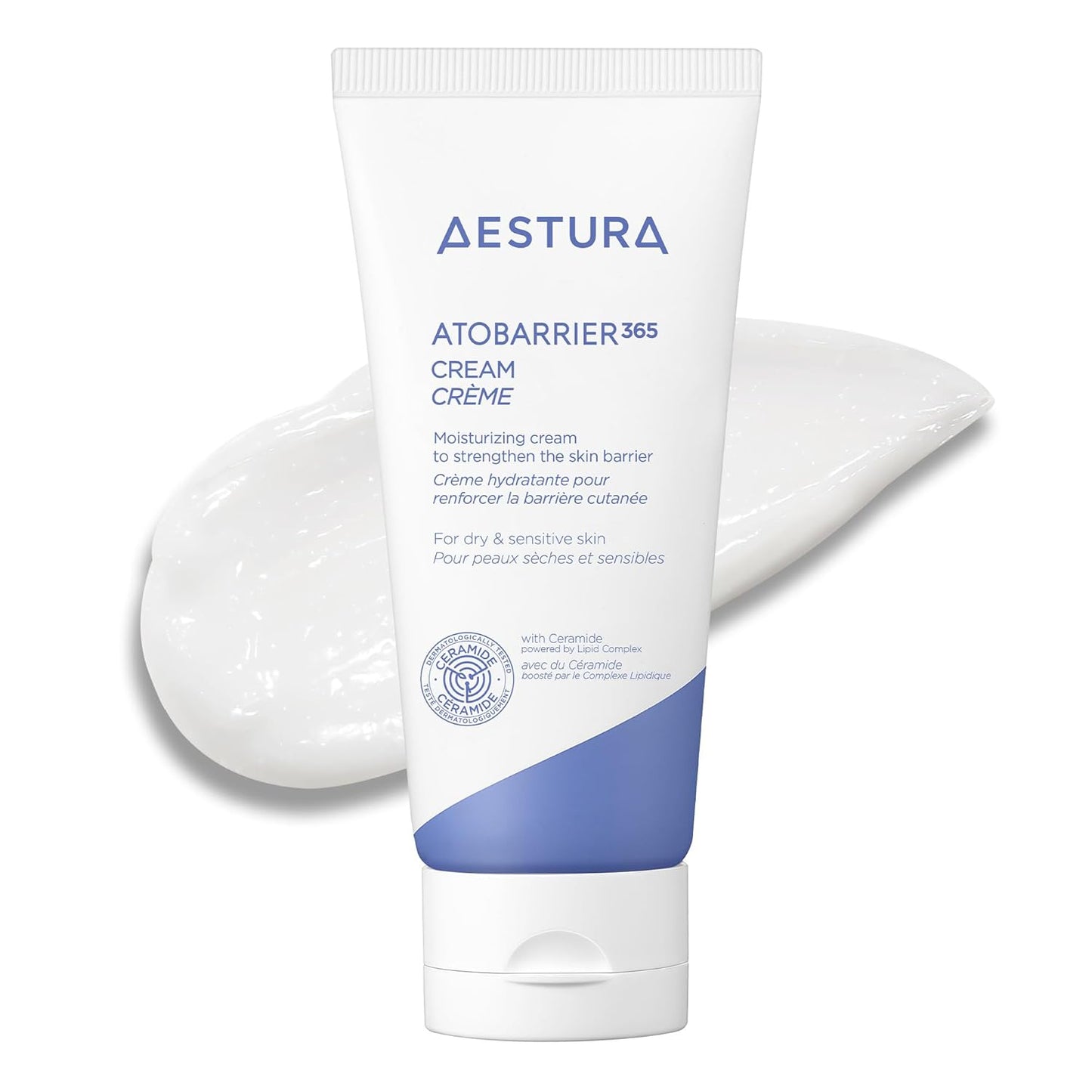 HotAESTURA ATOBARRIER365 Cream with Ceramides, Korean Face Moisturizer for Barrier Repair | 120H lasting Hydration, Ceramide Capsules, Dry & Sensitive Skin, Non-comedogenic, 80 mL / 2.70 fl.oz.