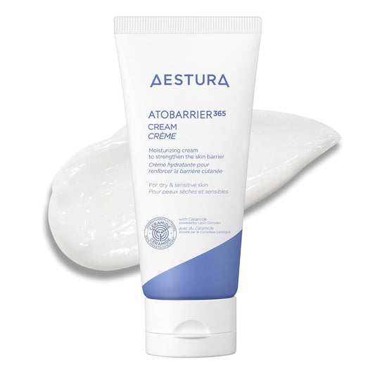 HotAESTURA ATOBARRIER365 Cream with Ceramides, Korean Face Moisturizer for Barrier Repair | 120H lasting Hydration, Ceramide Capsules, Dry & Sensitive Skin, Non-comedogenic, 80 mL / 2.70 fl.oz.