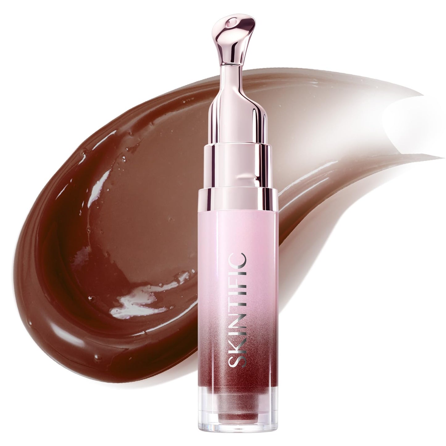 HotSKINTIFIC Brightening Lip Serum, Hydrating & Plumping (00 Clear) | Tinted Lip Gloss with Peptide, Moisturizing Lip Balm with Polypeptides & Squalane for Glossy Sheer, Smooth Lips
