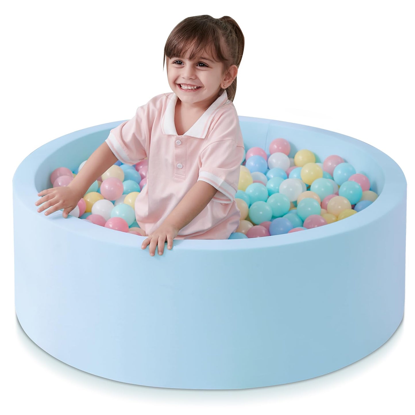 Hot SHJADE Foam Ball Pit, 35.4"x 11.8" Ball Pits for Toddlers-Grey | Soft Memory Sponge Round Playpen Ball Pool for Kids, Ideal Gift for Babies, Indoor and Outdoor Game, Balls not Included