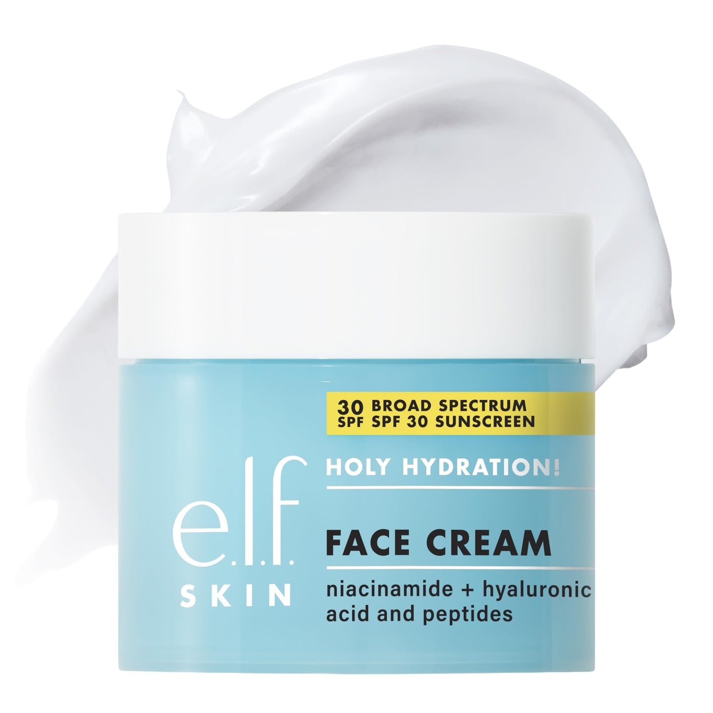 Hote.l.f. SKIN Holy Hydration! Face Cream Broad Spectrum SPF 30 Sunscreen Moisturizer, Made with Hyaluronic Acid, Niacinamide & Peptides, Lightweight Daily Protection, 1.7 oz