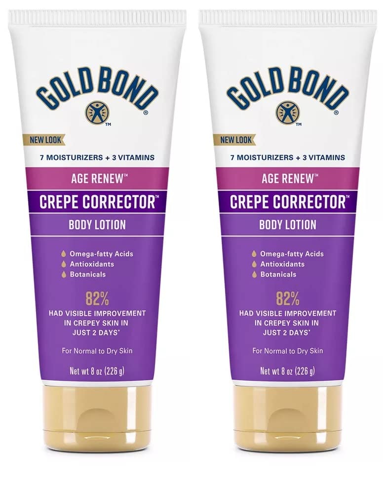 HotGold Bond Age Renew Crepe Corrector Body Lotion, Replenishing & Smoothing Formula, Gold Bond Crepe Corrector Body Lotion, 8 oz