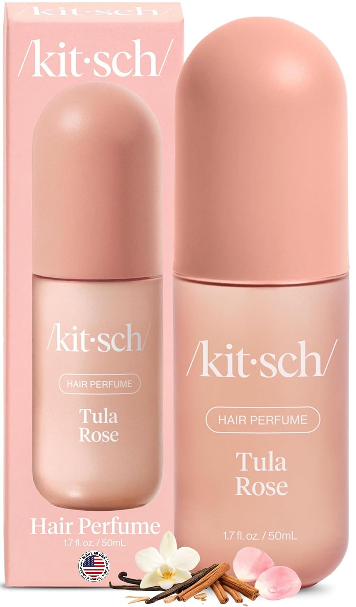 HotKitsch Hair Perfume for Women - Warm Sugar, 50mL | Clean, Deodorizing & Patented Odor-Eliminating Technology Hair Spray & Body Mist | Freshen Hair, Body & Pillows