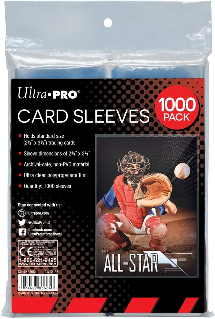 Hot2.5" x 3.5" Soft Trading Card Penny Sleeves (1000ct)