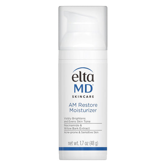 HotEltaMD AM Restore Face Moisturizer for Women and Men, Light Moisturizer Face Cream, Made with Niacinamide and Hyaluronic Acid