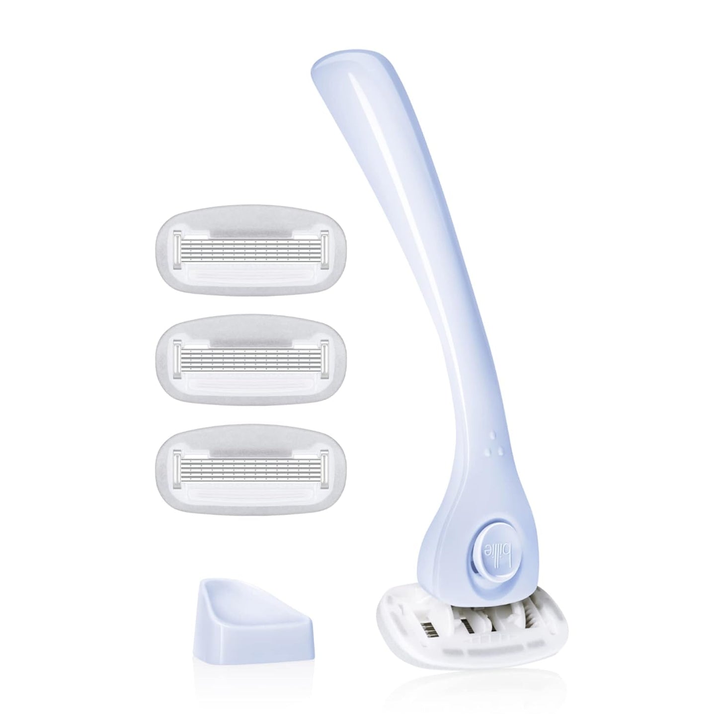 HotBillie Razors for Women Shave Kit – Women’s Razor + 4 x 5-Blade Razor Refills + Magnetic Holder – Cool Blue