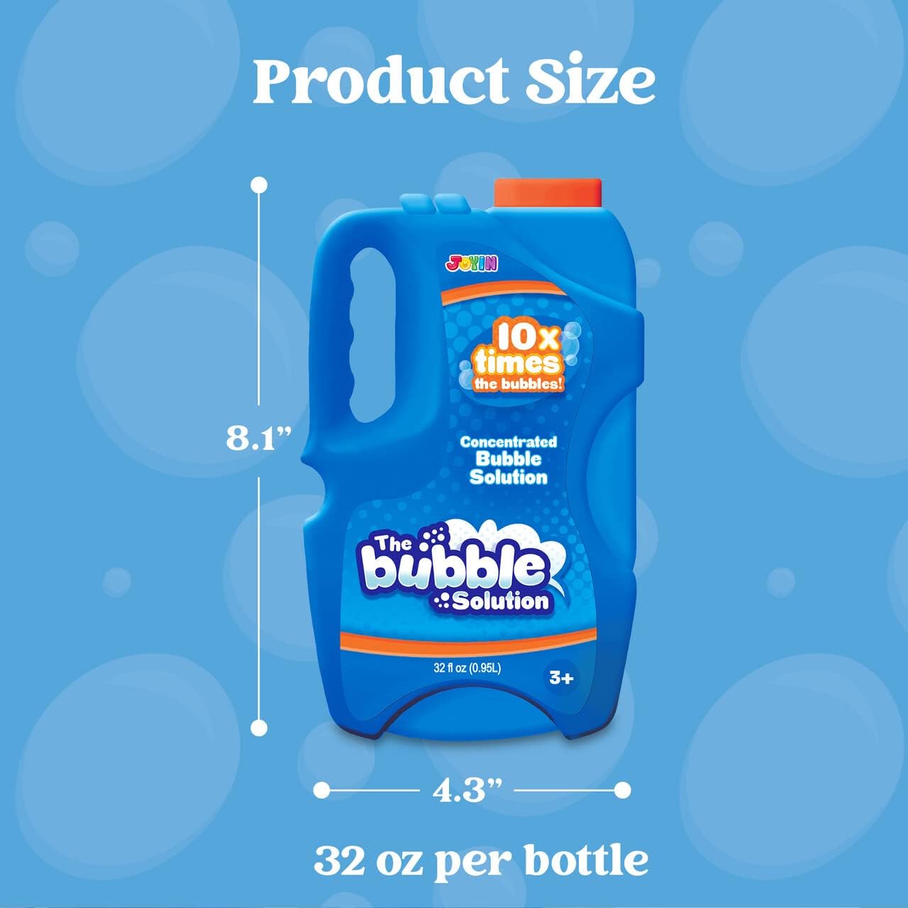 HotJOYIN 32 OZ Concentrated Bubble Solution for Bubble Machines (Up to 2.5 Gallons), Concentrated Solution Refills for Machine, Wands, Blower, Easter, Kids, Parties