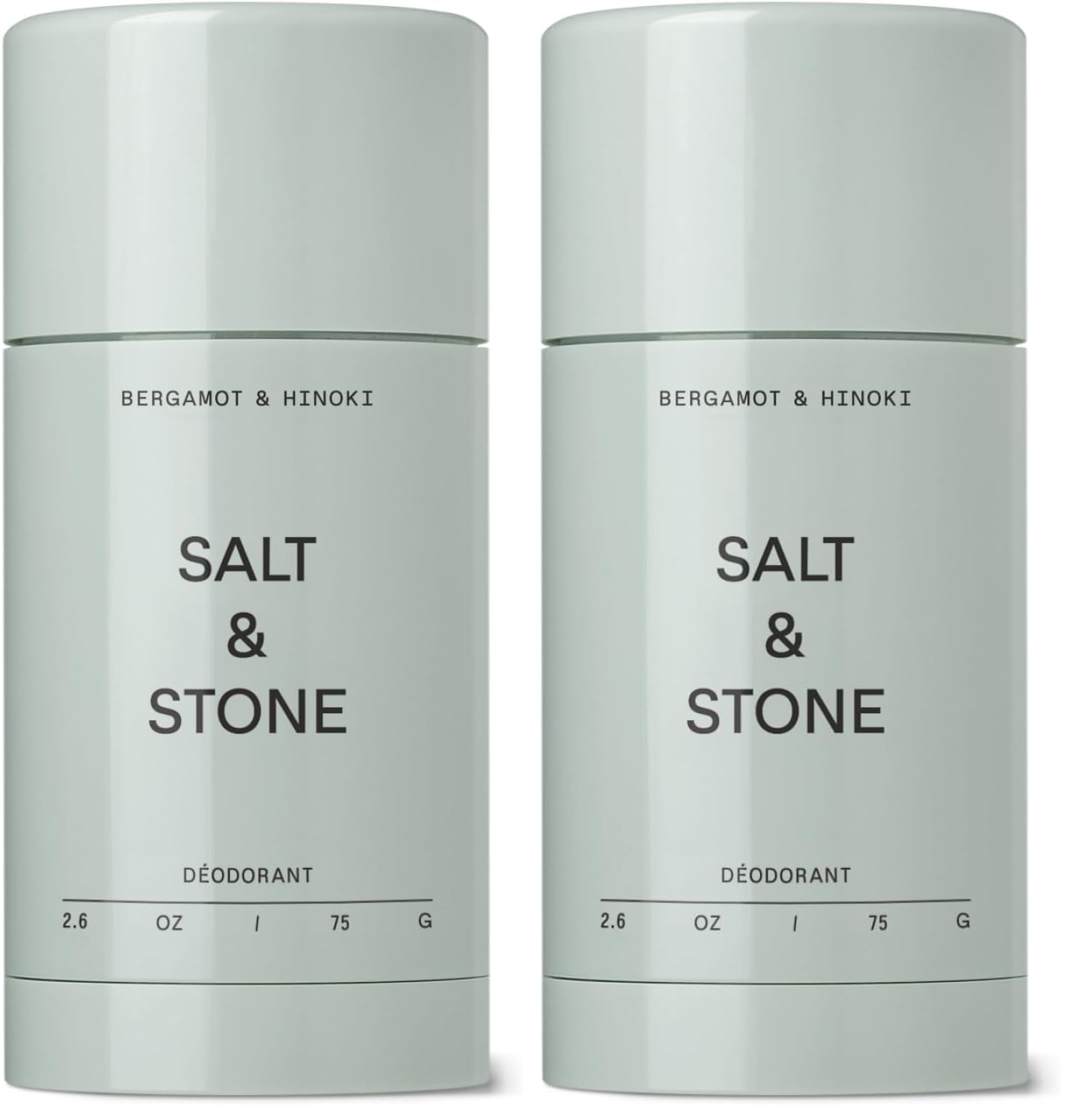 HotSalt & Stone Aluminum-Free Deodorant Women & Men Travel Size Set 2.6 oz (4) | Extra Strength 48 Hour Protection, Gender Neutral Scent, Made with Niacinamide, Spirulina, Magnesium & Antioxidants