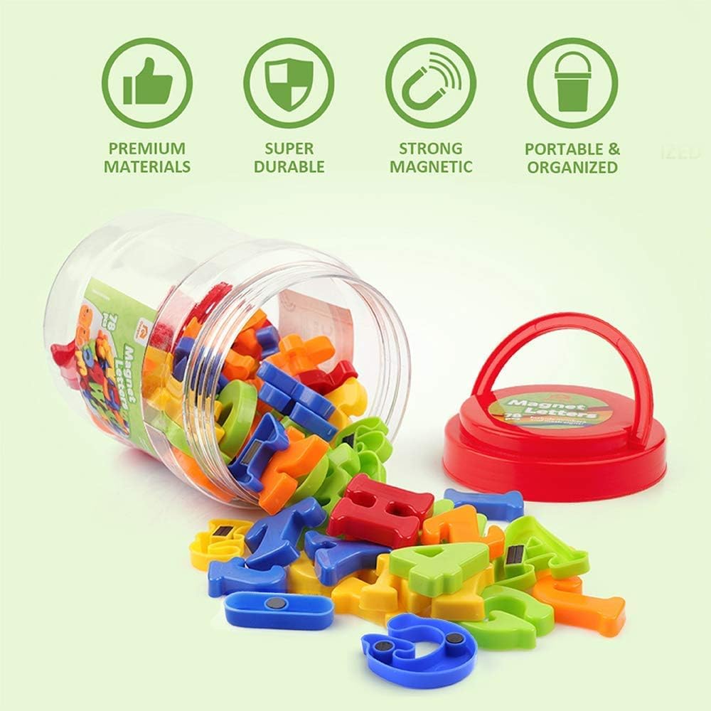Hot Coogam Magnetic Letters Numbers Alphabet Fridge Magnets Colorful Plastic ABC 123 Educational Toy Set Preschool Learning Spelling Counting Uppercase Lowercase Math for 3 4 5 Years Kid(78 Pcs)