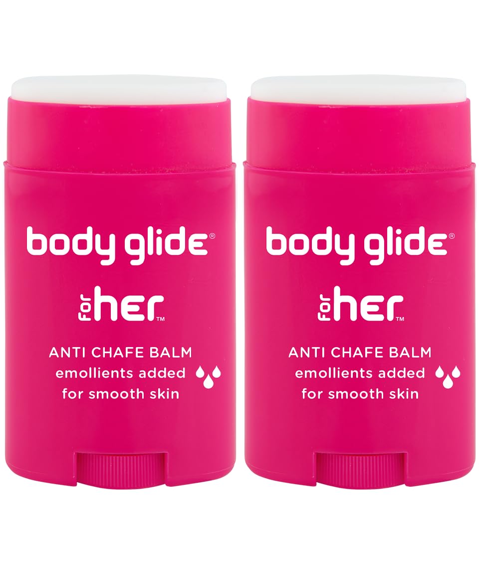 HotBody Glide For Her Anti Chafe Balm | Chafing stick with added emollients | Great for dry, sensitive skin and/or sensitive areas | Use on chest, bra, butt, groin, arm, and thigh chafing | 1.5oz