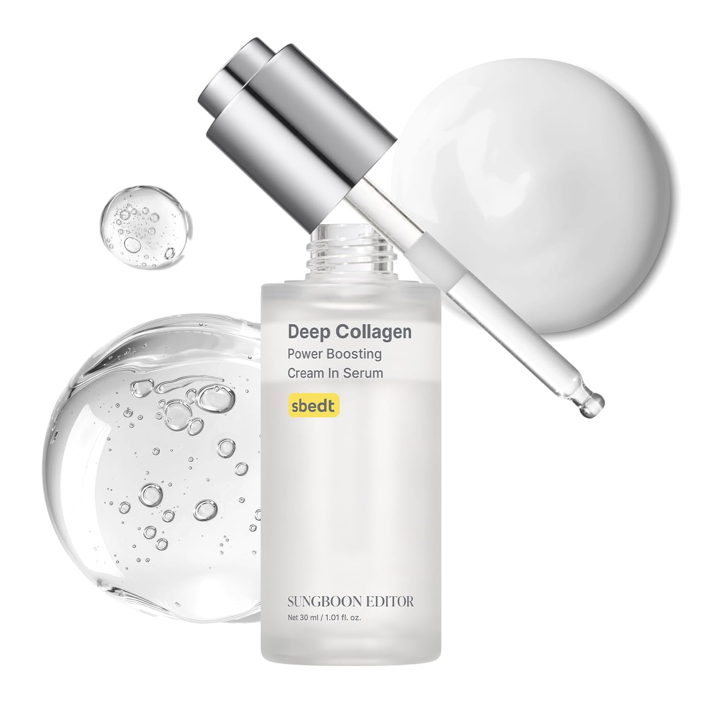 HotSUNGBOON EDITOR Deep Collagen Serum, 5% Volufiline + 58% Low Molecular Collagen + 2% Niacinamide, Hydrating & Smoothing Face Serum, Korean Skincare, 1.01 fl oz, Gifts for Women