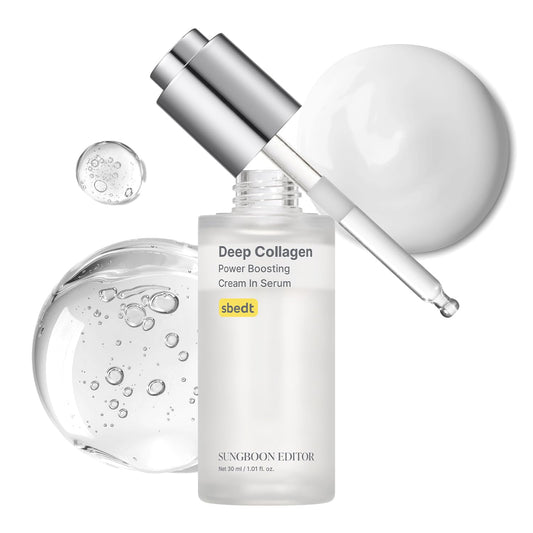 HotSUNGBOON EDITOR Deep Collagen Serum, 5% Volufiline + 58% Low Molecular Collagen + 2% Niacinamide, Hydrating & Smoothing Face Serum, Korean Skincare, 1.01 fl oz, Gifts for Women