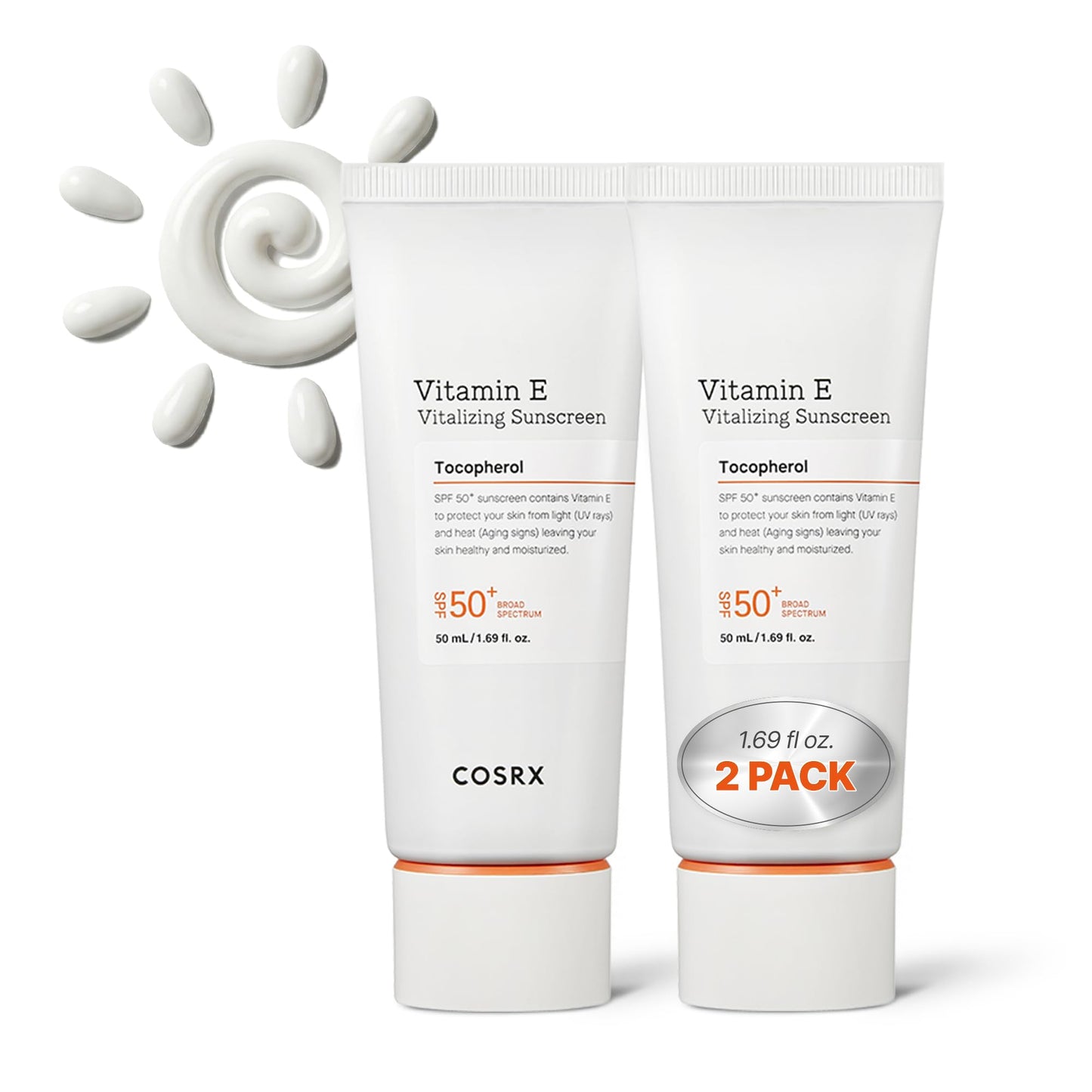 HotCOSRX Airy-Light Clear Sunscreen Stick with Vitamin E&C SPF 50, 0.67 oz, 19g, Korean Suncreen Stick Suncare Sunblock, Lightweight, No White Cast, Water resistant, Oil Control Matte Sunscreen for Face