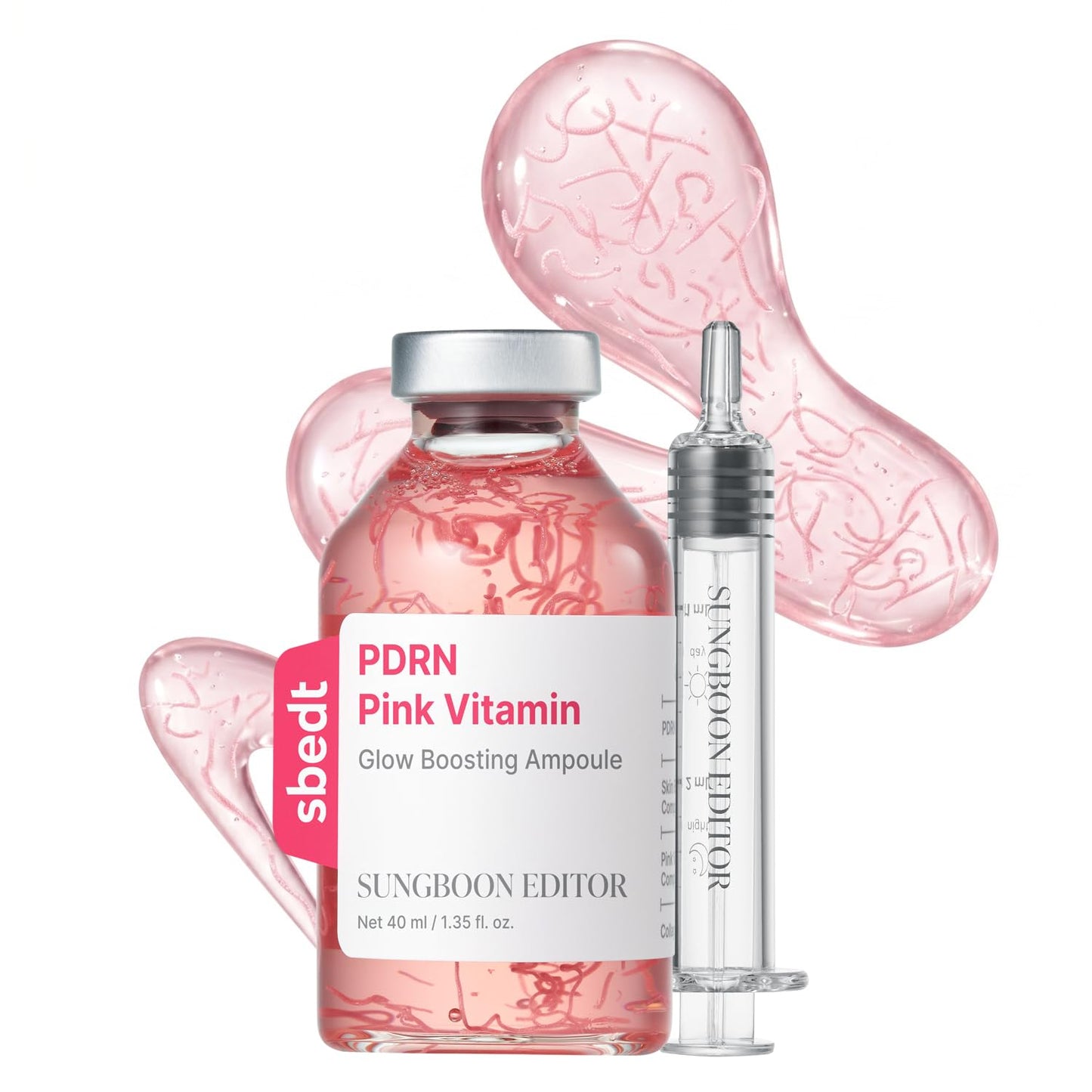 HotSUNGBOON EDITOR Glow Intensive Deep Collagen Silk Peptide EGF Ampoule, Copper Peptides Serum for Face with Multi Peptides, Hydrating Korean Skincare Facial Serum for Smooth-Looking Skin, 1.35 fl oz