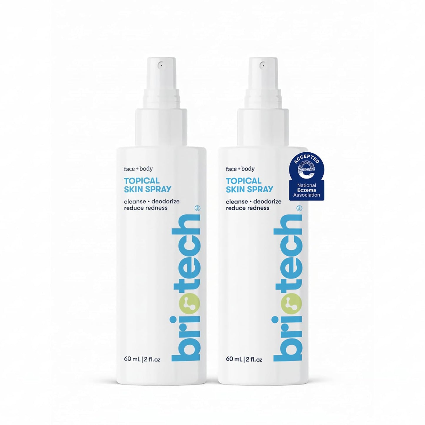 HotBRIOTECH Topical Skin Spray, Hypochlorous Acid Spray for Sensitive Skin, HOCl Facial Mist, Full Body Support Against Irritation, Calm Redness, Soothe Foot & Scalp, 8.5 oz (1 Pack)